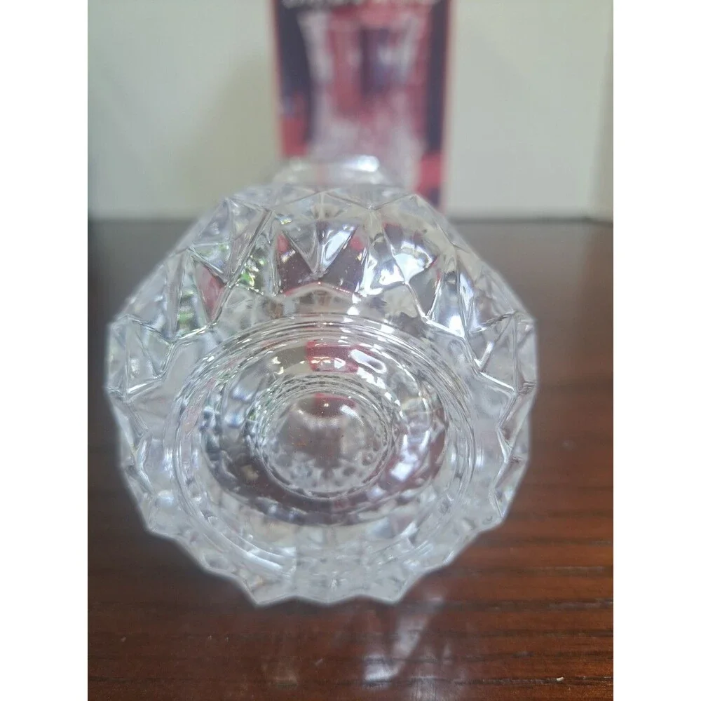 French Lead Crystal Anemones Small Vase New In Box